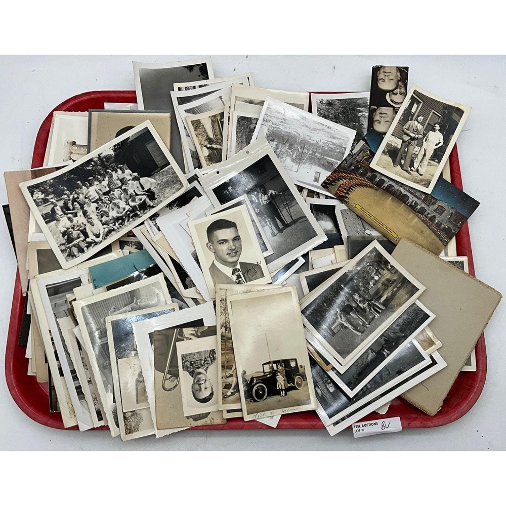 A Collection of Vintage Photographs and Postcards including WWI Militaria, Auto